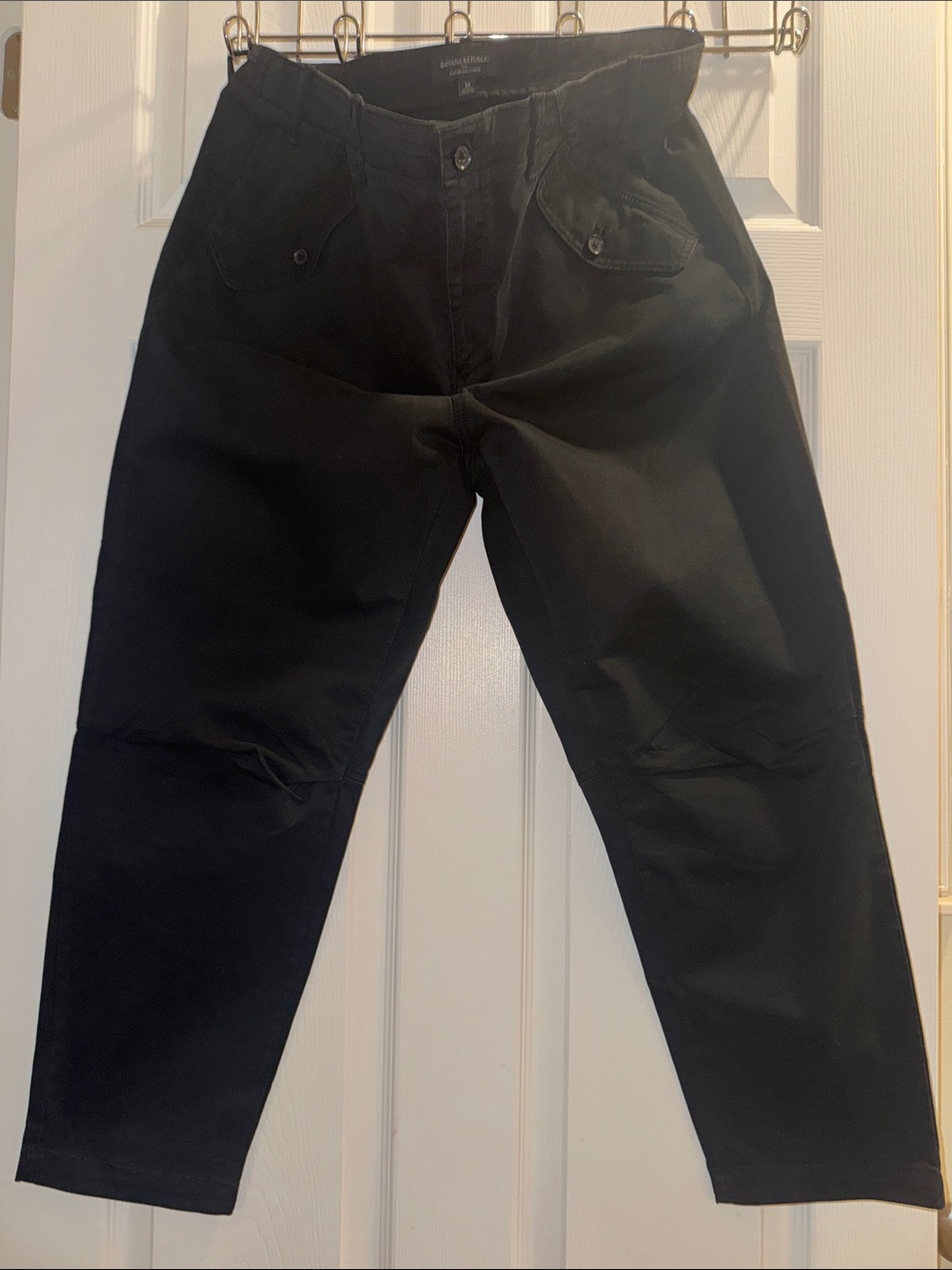 Banana Republic Factory Women’s Authentic Chino Black Cargo-Style Trousers